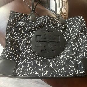 Tory Burch Black and White Tote Bag